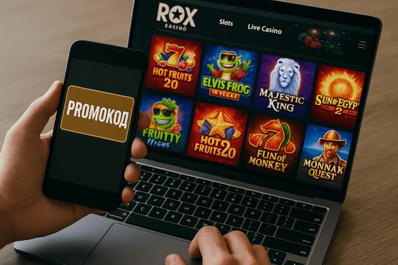 Гра на гривні у Rox Casino